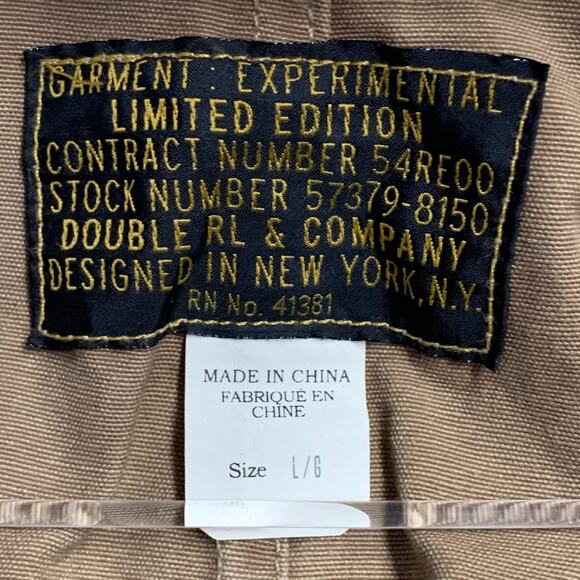 RALPH LAUREN  L Garment Experimental Khaki Cotton Belted Military Jumpsuit - Picture 5 of 7